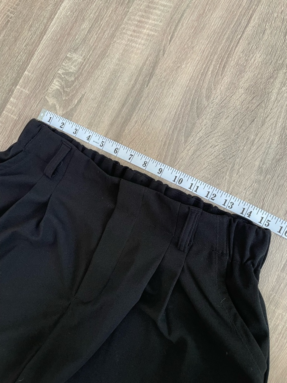 HALARA Black Waffle-knit Wide Leg Pleated Lounge Pants - Picture 5 of 10